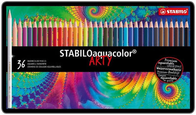 STABILO AQUACOLOR Watercolour Pencils Tin x36 pcs