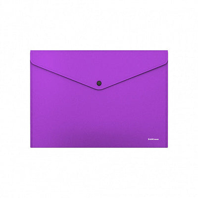 Button A4 Plastic Envelop Purple