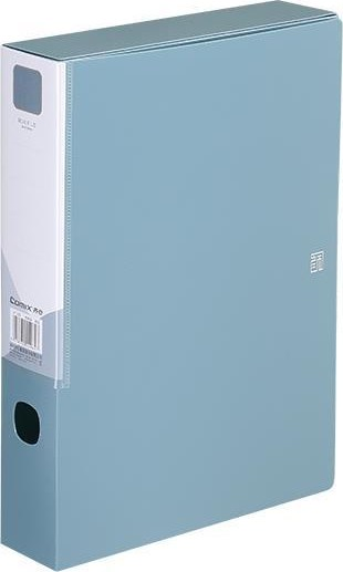 BOX FILE A4 55MM WTH BUTTON - PASTEL BLUE