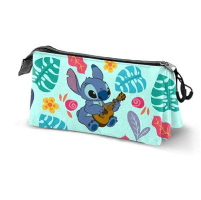 Disney Stitch & Guitar 3 zip Pencil Case