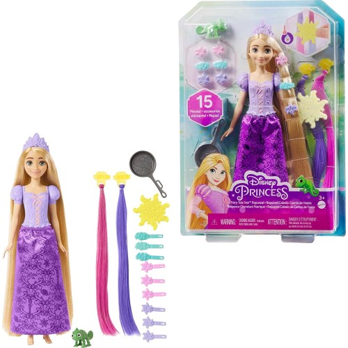 Mattel Disney Princess Rapunzel Fashion Doll with Color-Change Hair Extensions