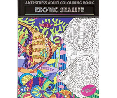 Adult Colouring Book A4 Exotic Underwater World