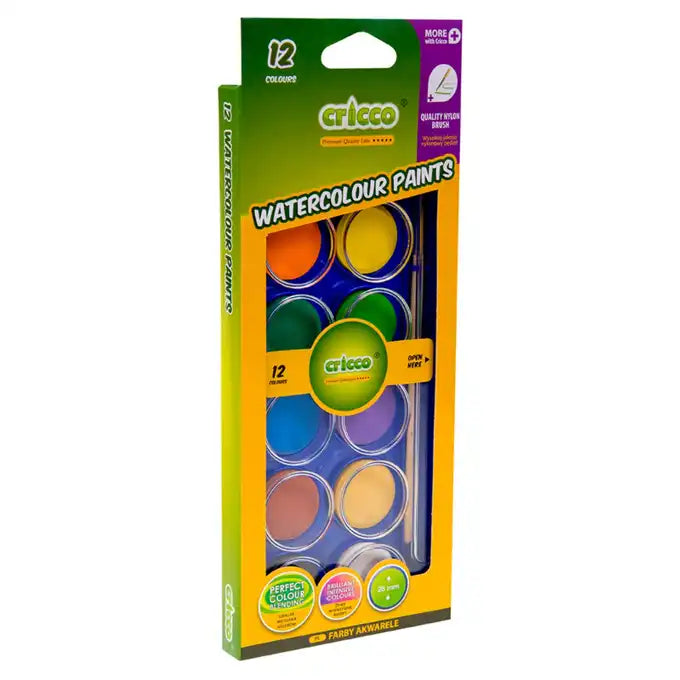 water based paints in 12 vibrant colours