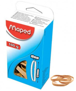 Wide Light Brown Rubber Bands 100G 120X10mm