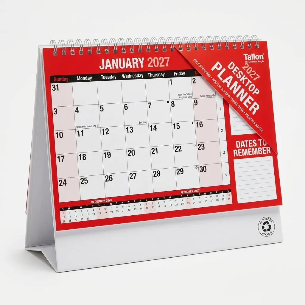 TALLON 2027 DESKTOP PLANNER