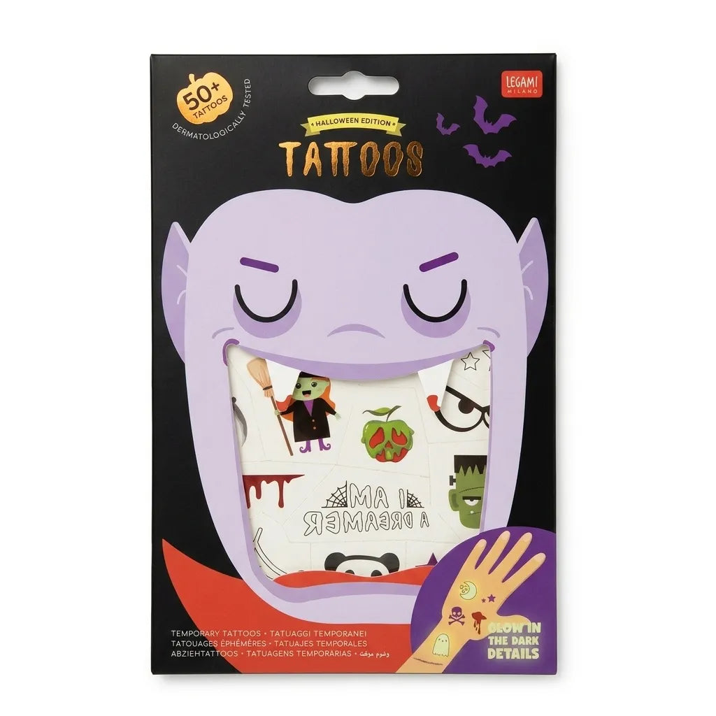 Halloween Edition Tattoos 50+ Glow in the Dark