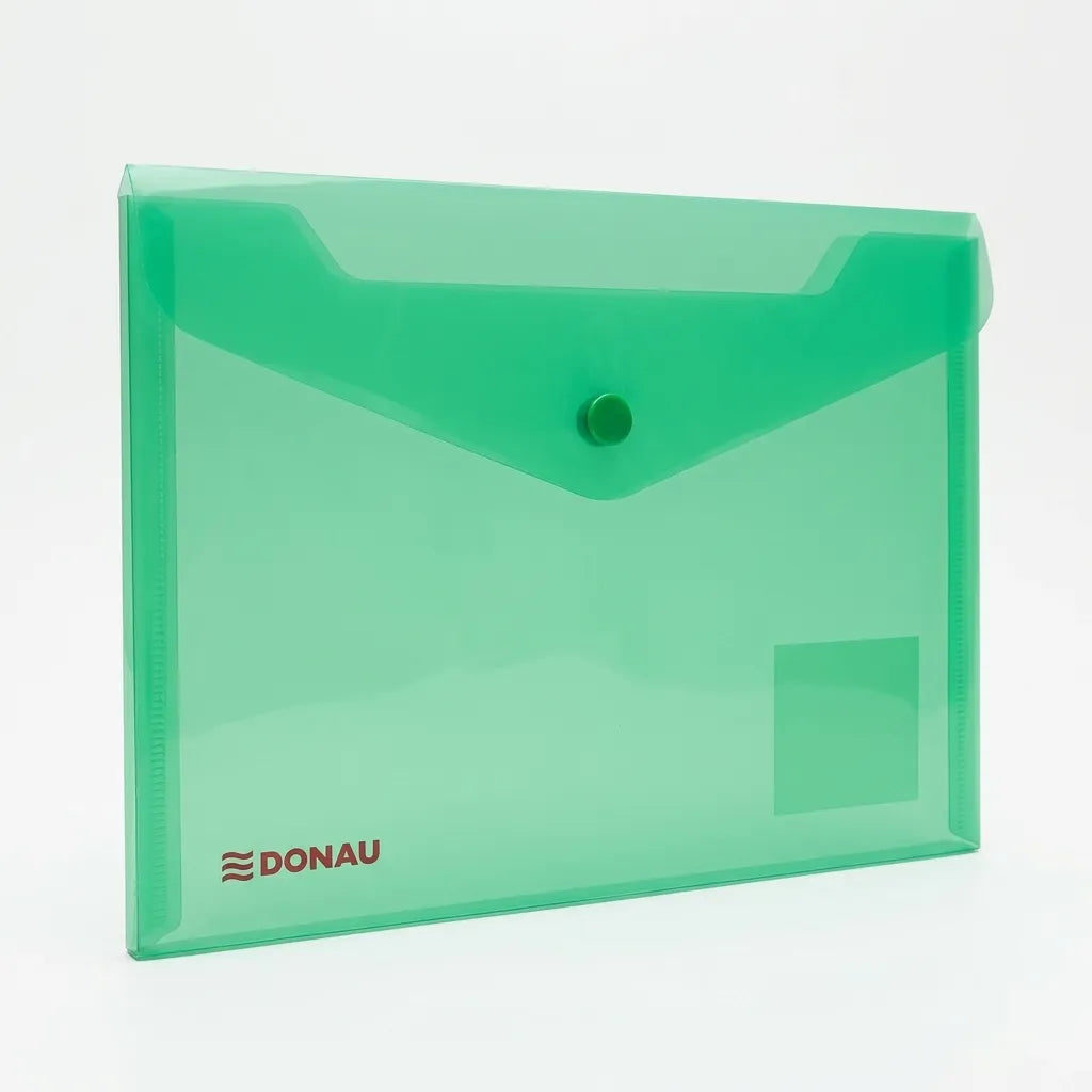 Button Folder DL 22 x 12 cm green