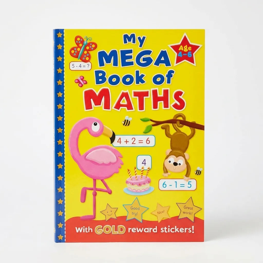 My MEGA Book of MATHS Age 4-6 with GOLD reward stickers!
