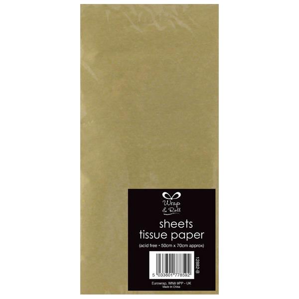 Metallic Gold Tissue Paper 3 sheets 50 x 66cm