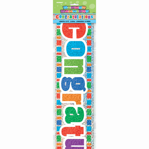 Congratulations - Banner 12 ft