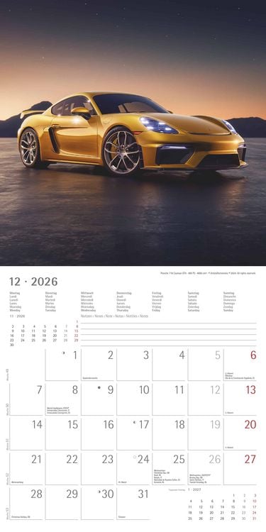 Alpha Edition High Speed 2026 Square calendar 30x30 cm
