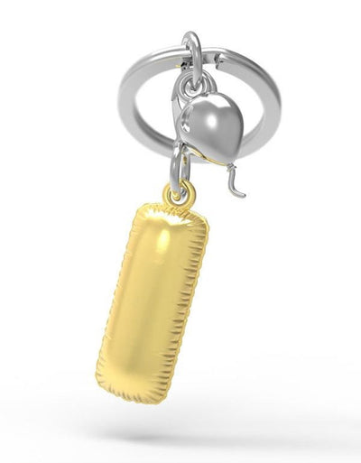 Keychain Golden Balloon Letter I