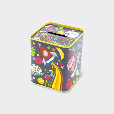 Rocket Tin Money Box 92Mm X 77Mm 77Mm