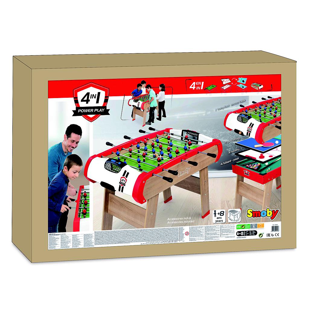 Table Soccer - Pink Pong - Hockey - Billard - 4 in 1 game - 120 x 87 x H 90 CM