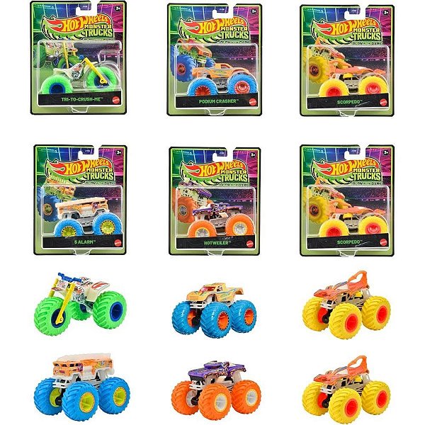 Hot Wheels Monster Trucks Glow in the Dark - Assorted