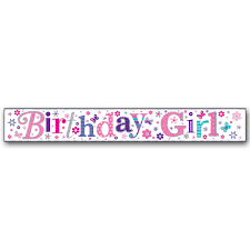 Party Banner Birthday Girl 2.5 mtrs