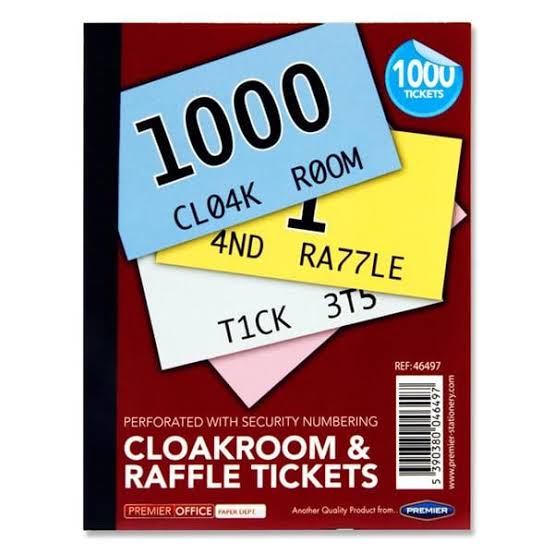 Cloakroom & Raffle Tickets - 1-1000
