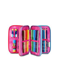 SEVEN Filled 3 zip pencil case