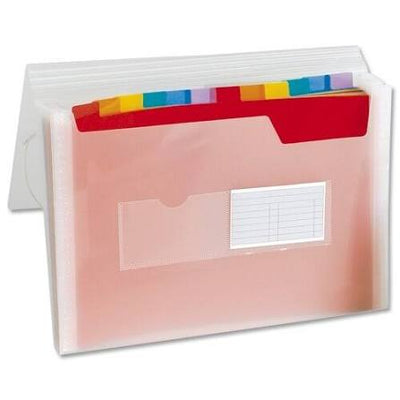 Folder A4 with 13 compartments pink flap