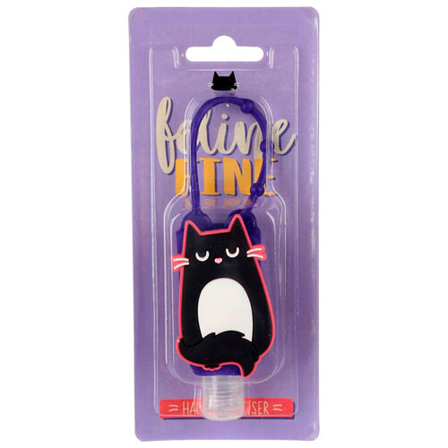 Puckator Gel Hand Sanitiser With Feline Fine Cat Silicone Cover