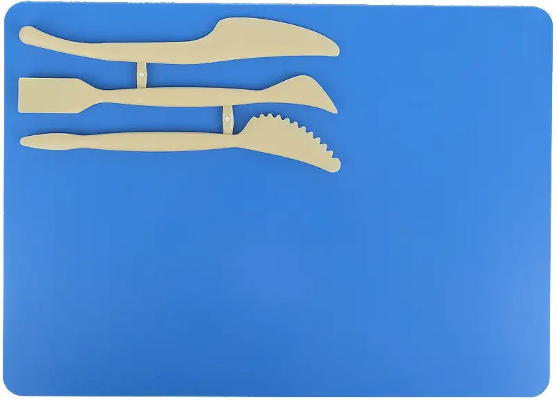 Classic Modeling Board 180x250 mm with 3 Tools - Blue