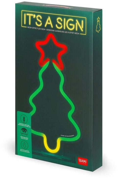 Legami It's a Sign Neon Effect LED Lamp - Xmas Tree