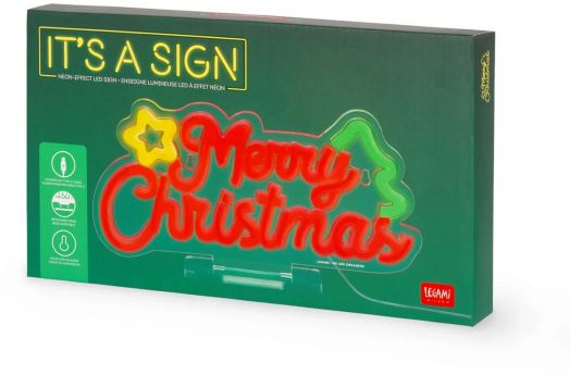 Legami It's a Sign Neon Effect LED Lamp - Merry Xmas