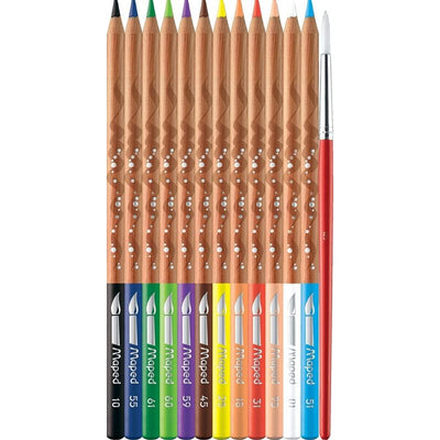 Metal Box X12 Aquarel Pencils + Brush