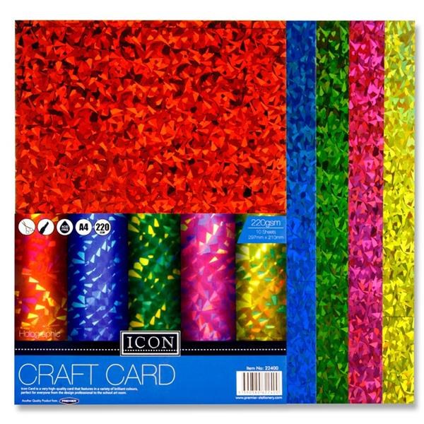 Holographic A4 Cartoncin 220Gsm X10 Pcs