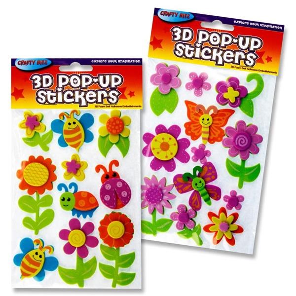 Foam Self Adhesives 3D Flowers