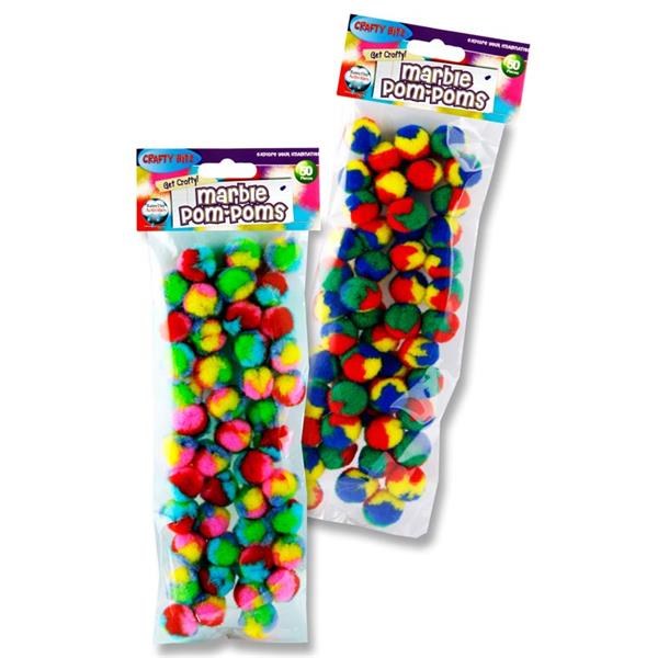 Crafty Bitz 50 Marble Pom Poms