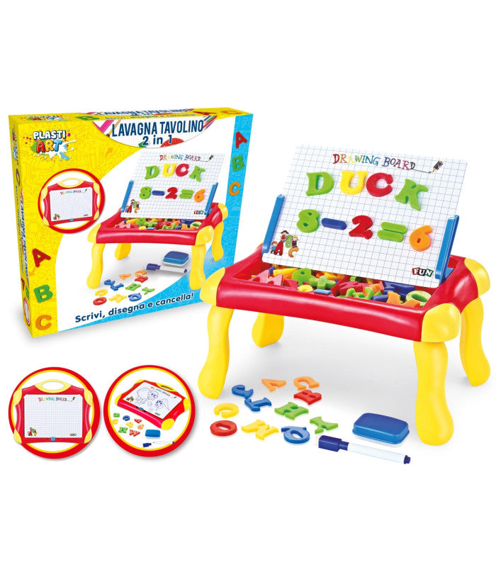 Table - white board with magnetic letters