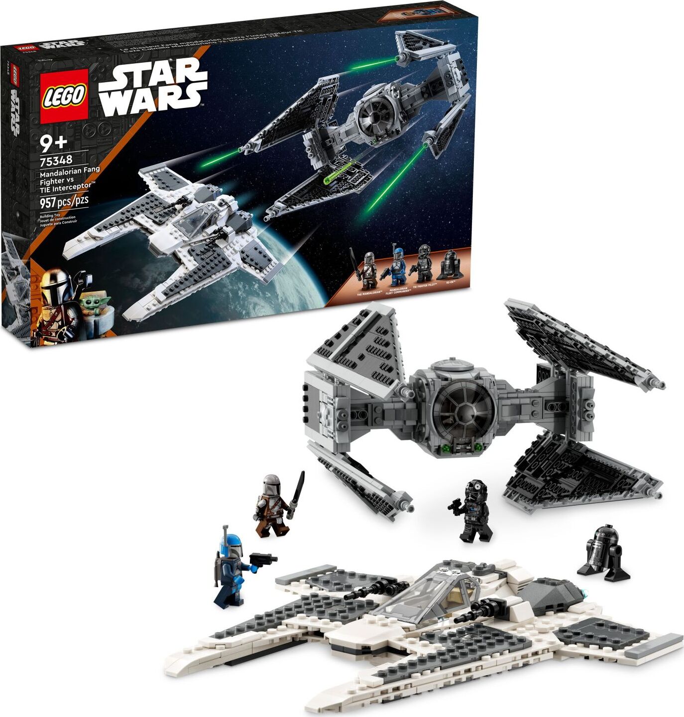 Lego Star Wars Mandalorian Fang Fighter Vs Tie Interceptor - 75348