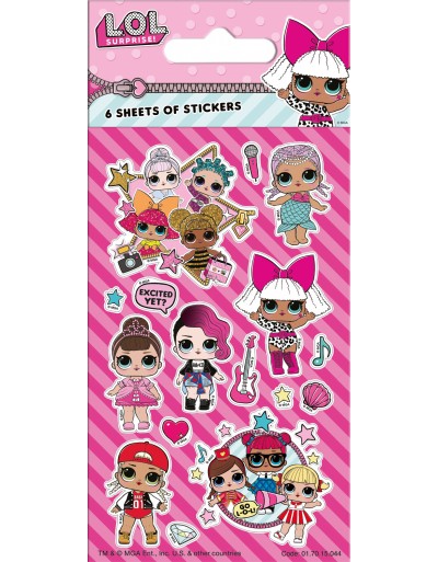 Lol 6 Sheets Of Stickers