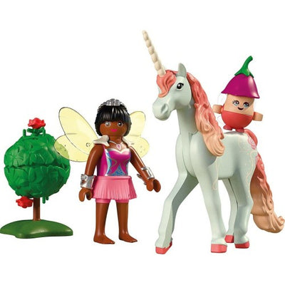 Playmobil Magic Unicorns Collectible Unicorn Sky Rose With Fairy 71841