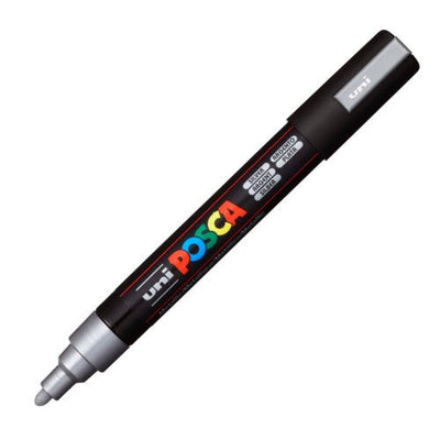 Posca PC-5M Medium Bullet Tip Paint Marker - Silver