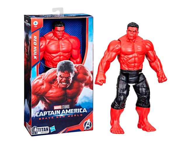 Captain America: Brave New World Titan Hero Series Deluxe Red Hulk Figure