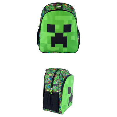 Minecraft Creeper Backpack -1 Large compartment fit A4