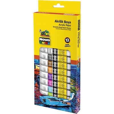 Acrylic paints 12 tubes x12ML
