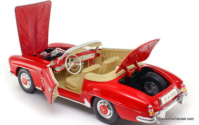 Maisto 1-18 Mercedes-Benz 190 SL 1955 Red Diecast Model