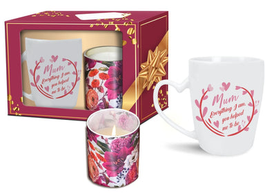 Mum Everything I Am You Helped Me To Be - Mug And Candle