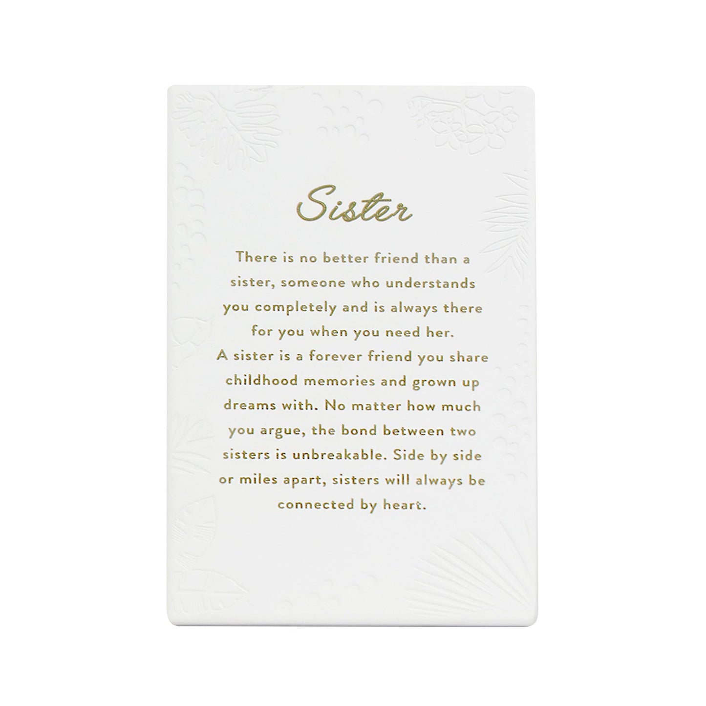 Ceramic Plaque Precious Quote - Sister