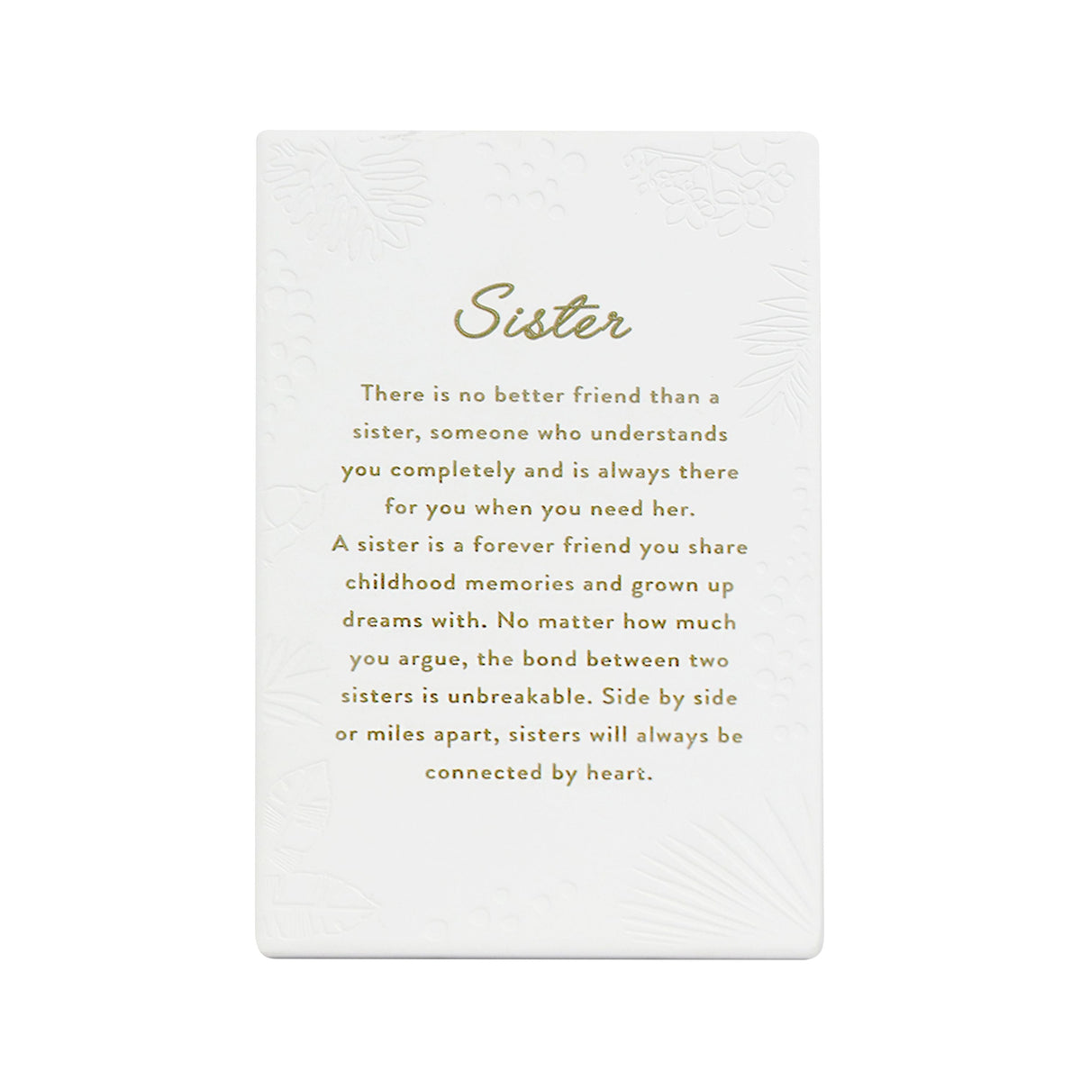 Ceramic Plaque Precious Quote - Sister