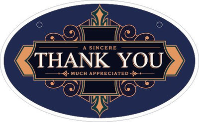 A Sincere Thank You Much Appreciated