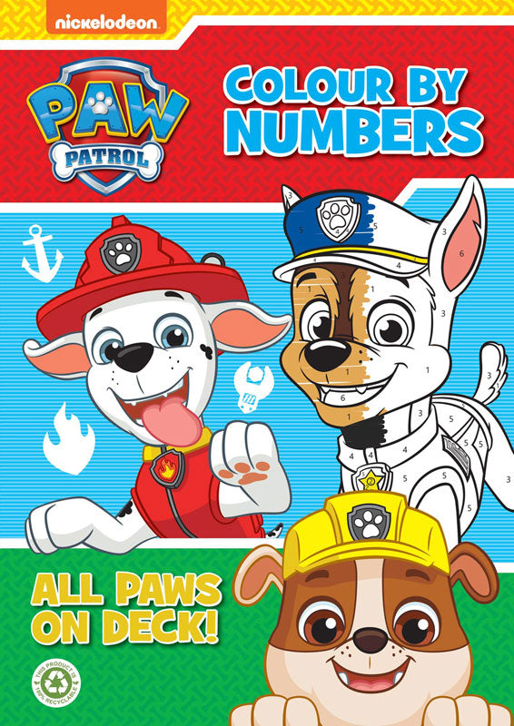 Paw Patrol Colour By Numbers