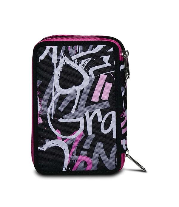 Pencil Case 3 Zip Filled Seven Chulky