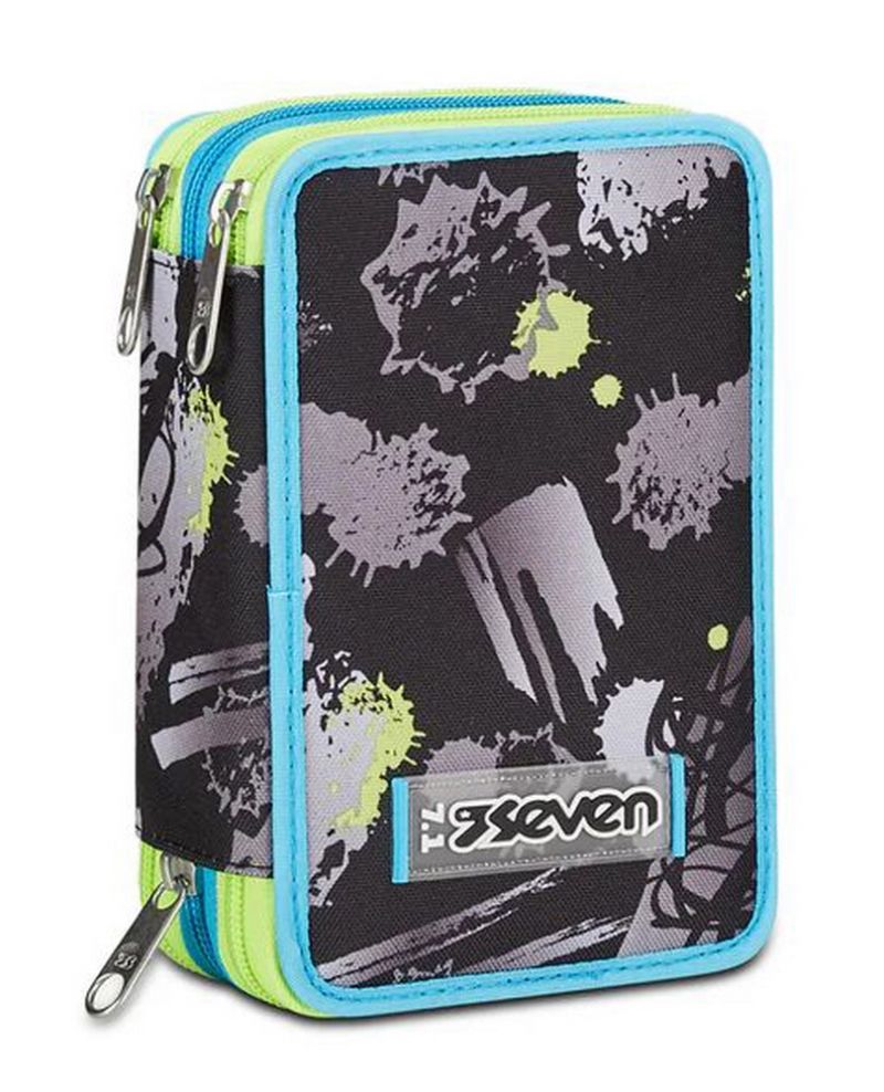 Seven 3 Zip Large Filled Feeling Me Pencil Case 45Pcs