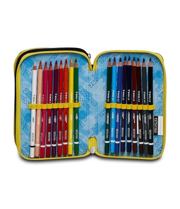 Pencil Case 3 Zip Filled Seven Heavy Boy
