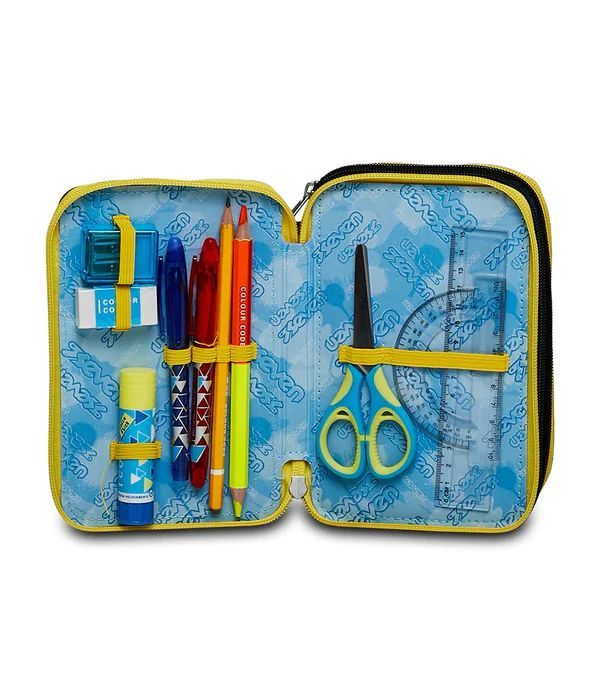 Pencil Case 3 Zip Filled Seven Heavy Boy