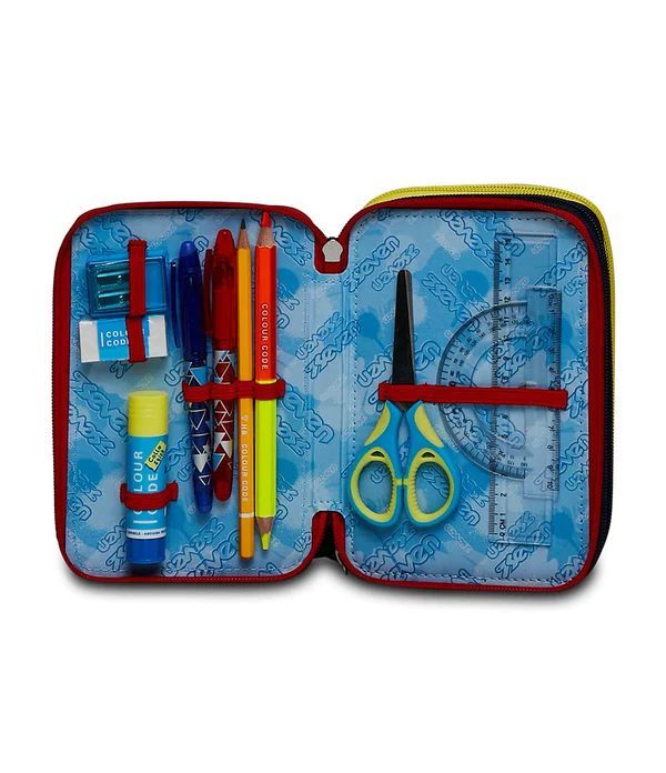 Pencil Case 3 Zip Filled Seven Spray Wall